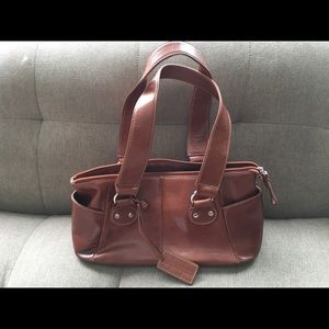 Brown cowhide leather Jen Groover Butler Bag